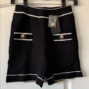 Sophisticated Black High Waist Women's Shorts